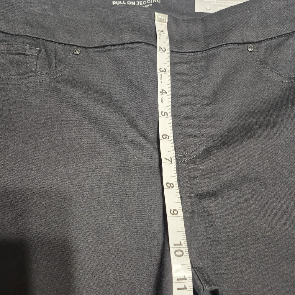 Chico's Denim Pull-on Jegging Women 1 (U.S. 8) Black Jeans Slimming Flattering - Picture 7 of 11